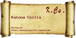 Katona Csilla névjegykártya