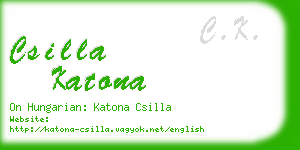 csilla katona business card